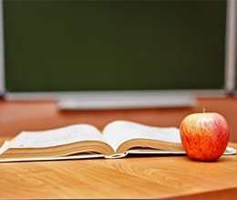 apple and book image