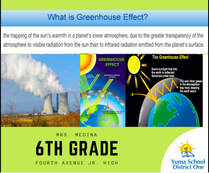 What is Greenhouse Effect? the trapping of the sun's warmth in a planet's lower atmosphere, due to the greater transparency of the atmosphere to visible radiation from the sun than to infrared radiation emitted from the planet's surface.